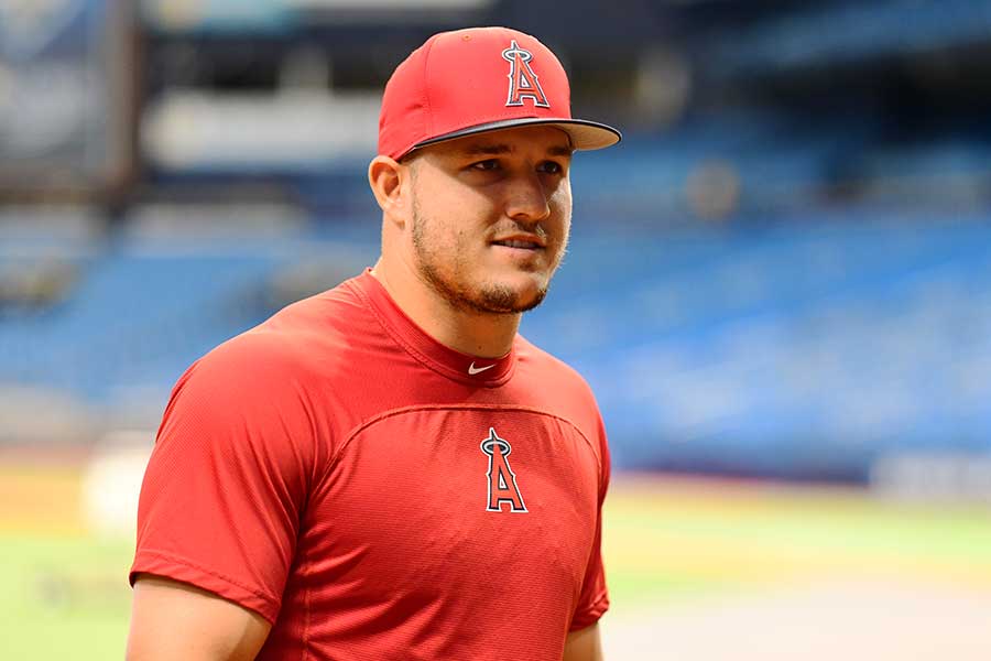 トラウトご満悦の本塁打