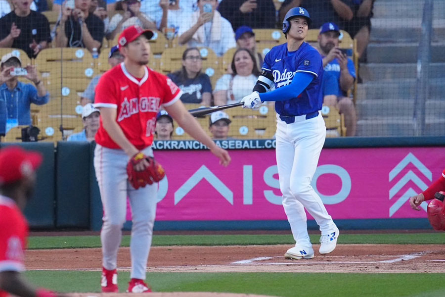 大谷翔平、菊池雄星撃ちで