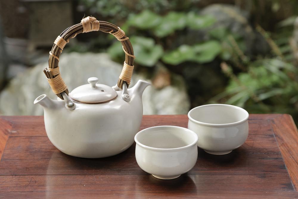 柳桜園×京焼】限定ほうじ茶・煎茶詰合せ×谷口晋也作 二口土瓶と湯呑