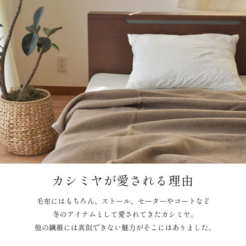 完売】カシミヤ毛布 シングル 140×200cm 軽量 調湿 日本製 ニッケ | ね