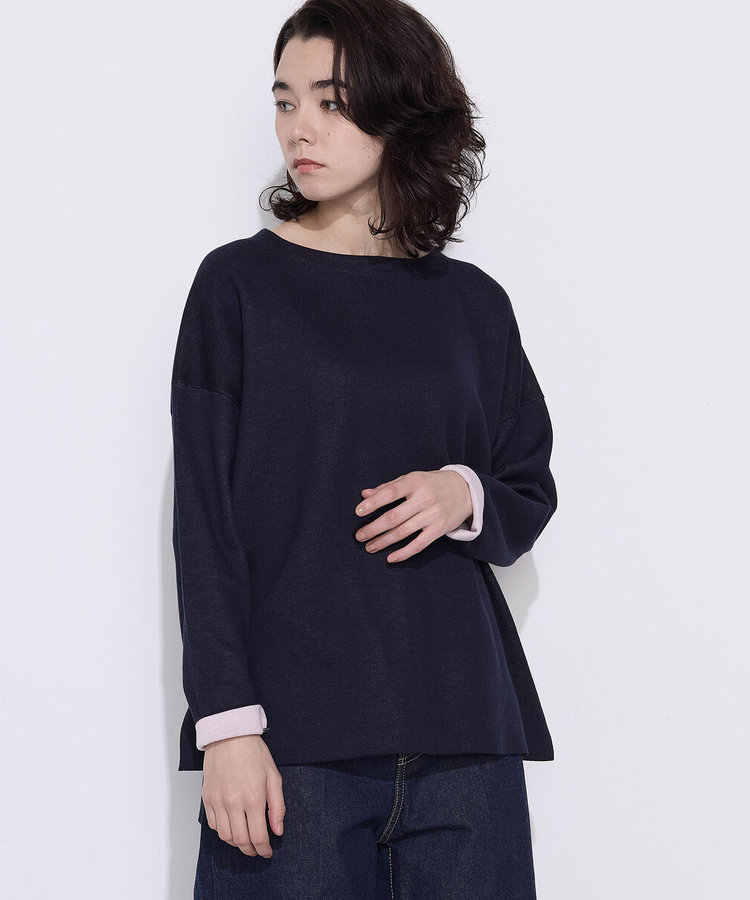 TALLサイズ 〕 接結編み バイカラープルオーバー（76-41IO02-206