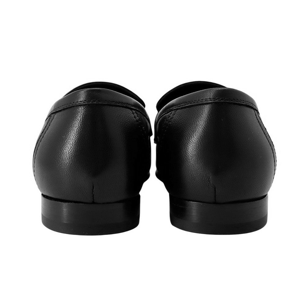 エルメス モカシン パリ ブラック/シャンパンゴールド金具 レザー