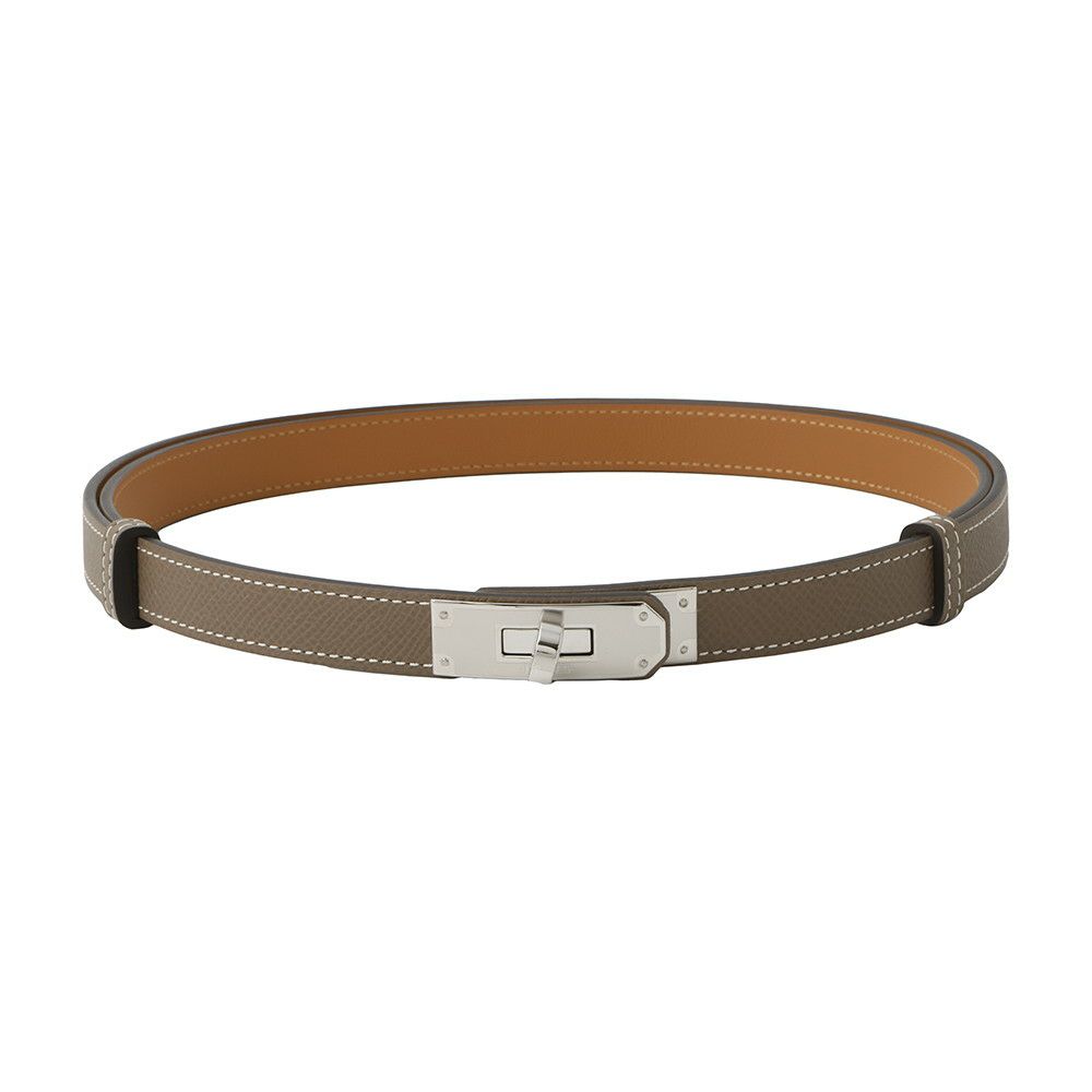 エルメス ケリーベルト エトゥープ/シルバー金具 エプソン U刻印