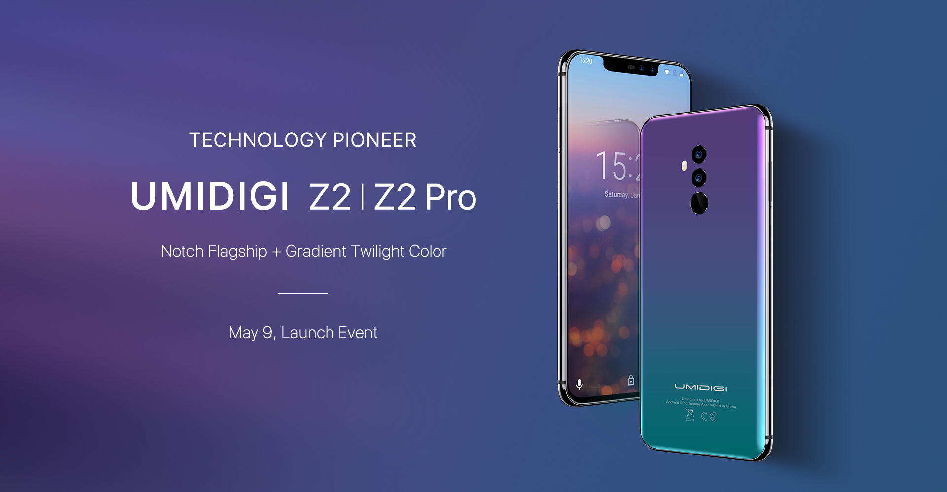 UMIDIGI Z2/Z2 Pro発表。切り欠け・フルバンド対応・グラデボディーの
