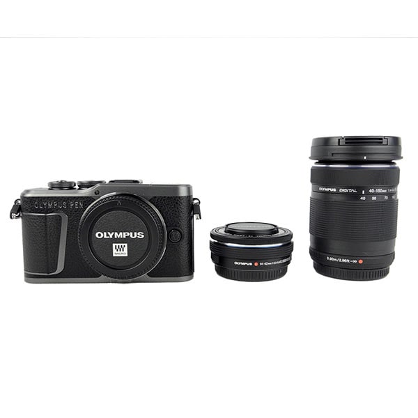 オリンパス ミラーレス一眼カメラ PEN E-PL10 EZ ブラック ダブル