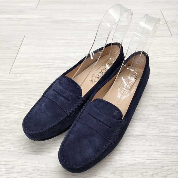 TOD'S 未使用品 スウェード ドライビングシューズ 39 フラットシューズ