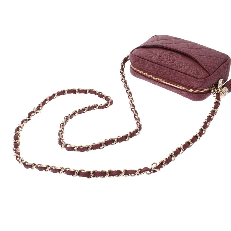 シャネルミニショルダー カメラバッグ フリンジ Sマーク 14143