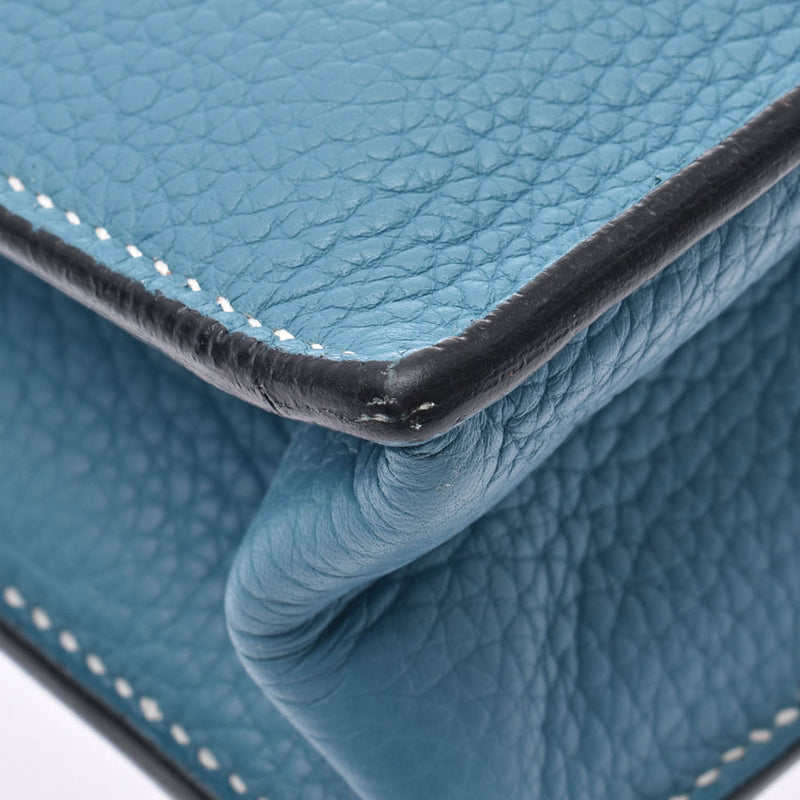 エルメスサック アデペッシュ27 書類カバン ブルージーン パラジウム