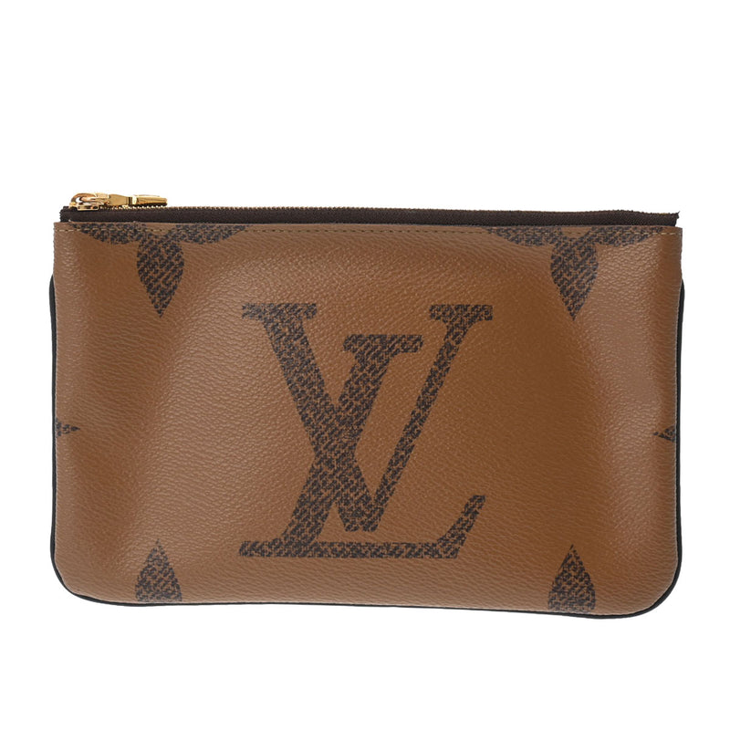 ルイヴィトンポシェットドゥーブルジップ 14145 ブラウン レディース