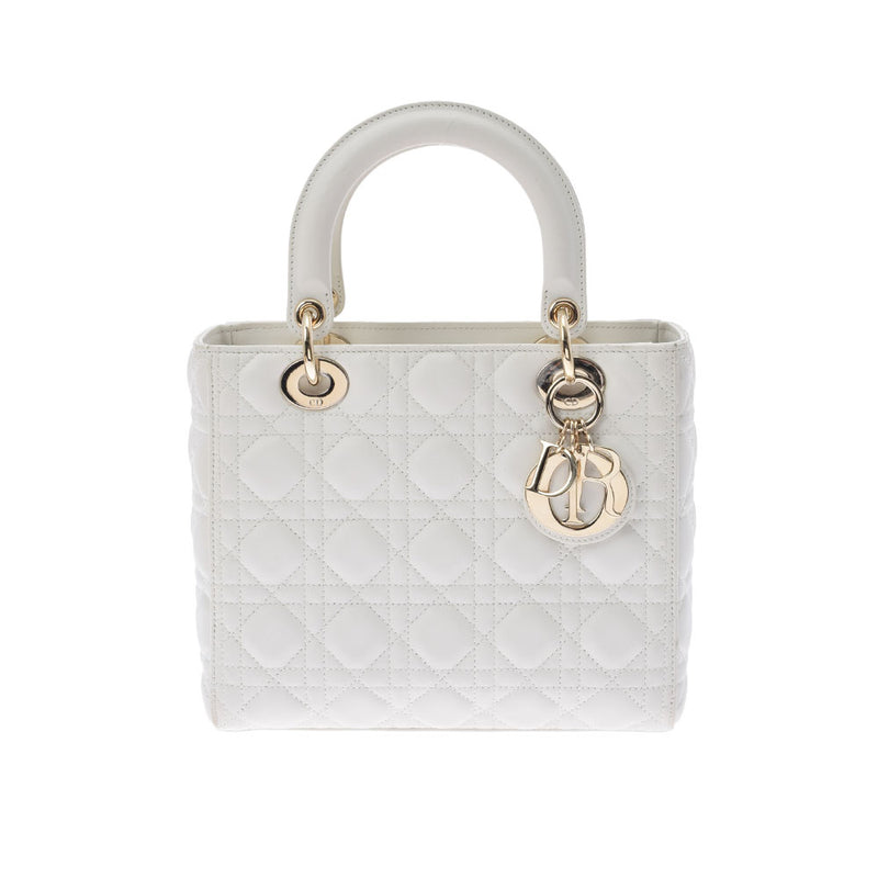 クリスチャンディオールDIOR レディディオール 白 ゴールド金具