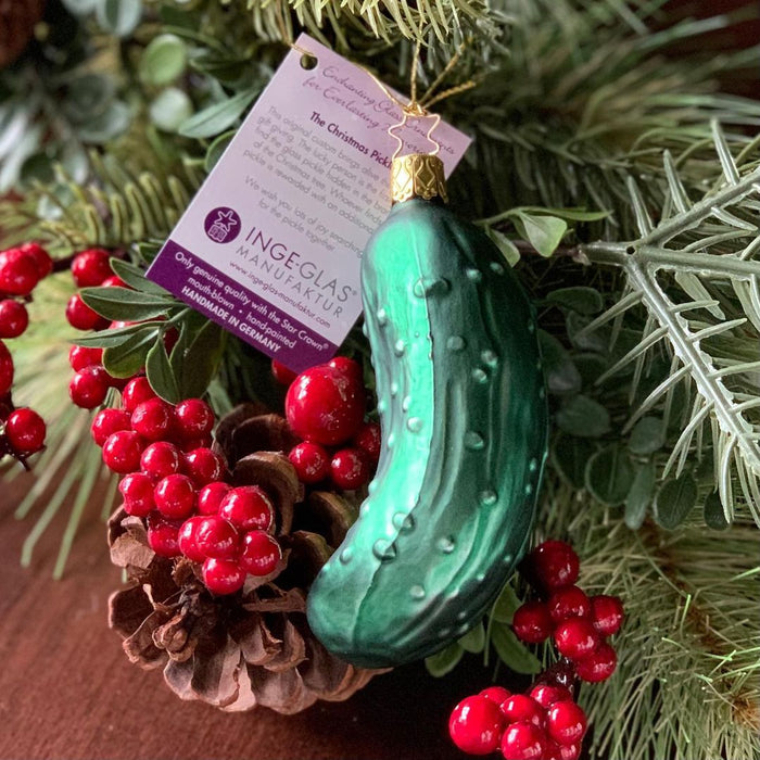 Famous German Christmas Pickle - Glass Christmas Tree Ornament