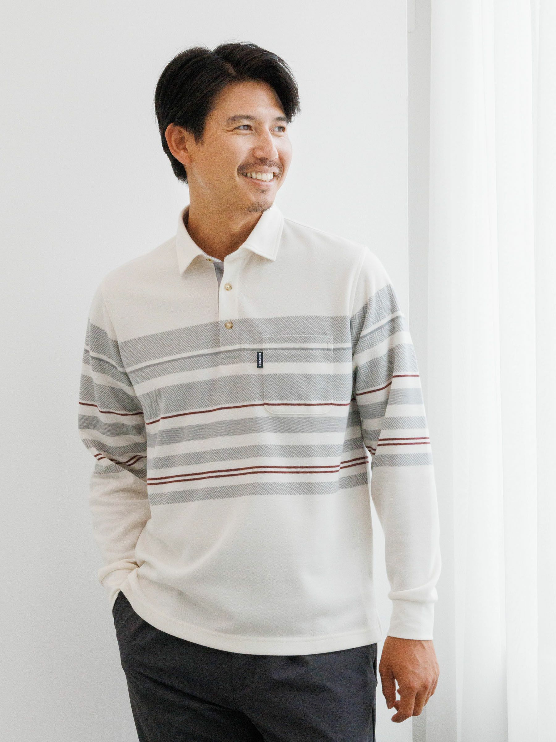 シャツ衿ファスナーポロシャツ | INSPIRE ONLINE SHOP