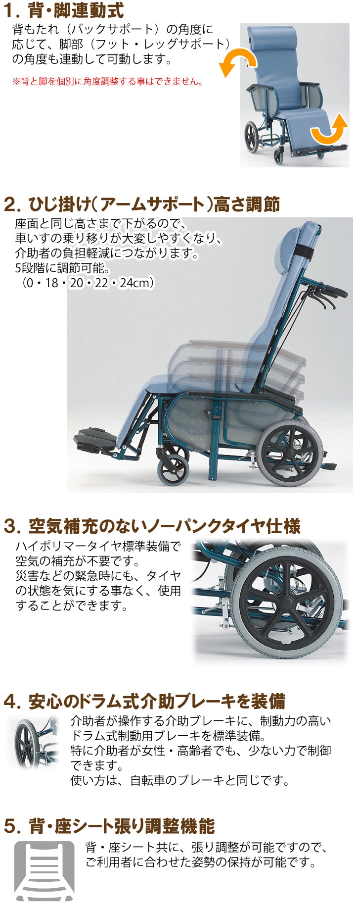 リクライニング式 介助用車いす FR-11R『エスコート』 | 車いす通販の