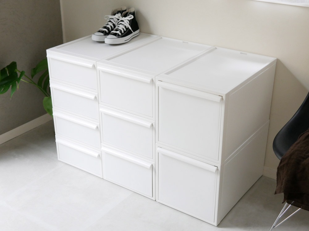 like-it】 クローゼットシステム 引出し S オールホワイト｜寝室