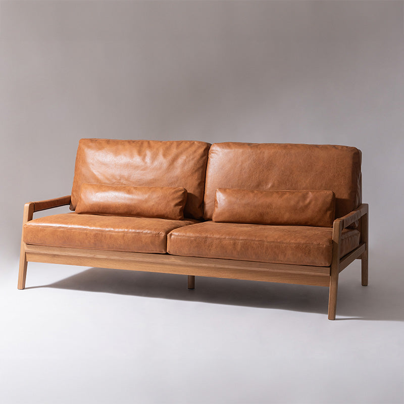 3人掛けソファ 本革のような存在感クロスレザーソファ – Good Decors