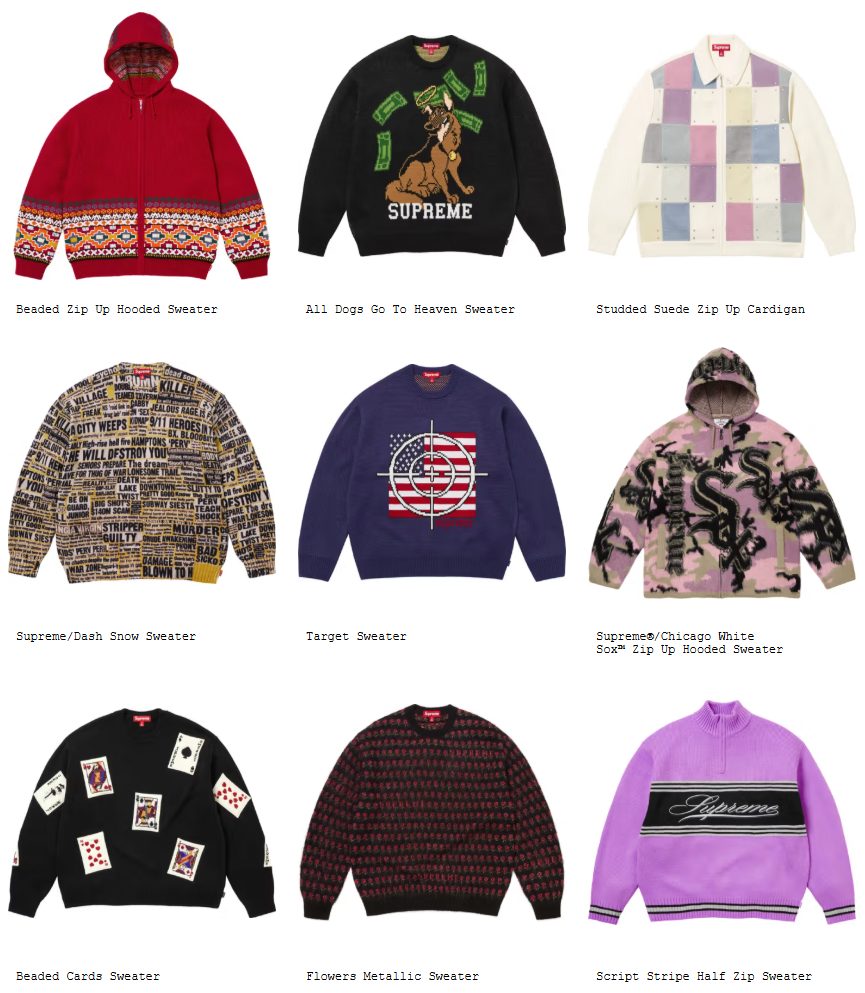 Supreme 25FW 25AWのトップス＆セーター一覧 | God Meets Fashion