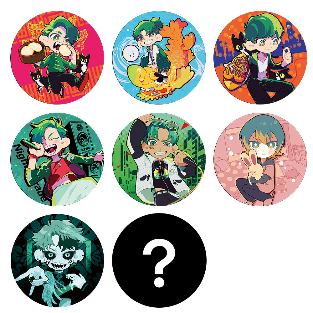 缶バッジくじ（7種＋シークレット1種）※あたりは直筆サイン入り