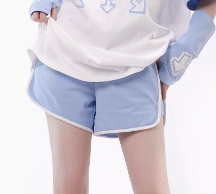 Angel neighborhood light blue neighborhood short-sleeved T-shirt