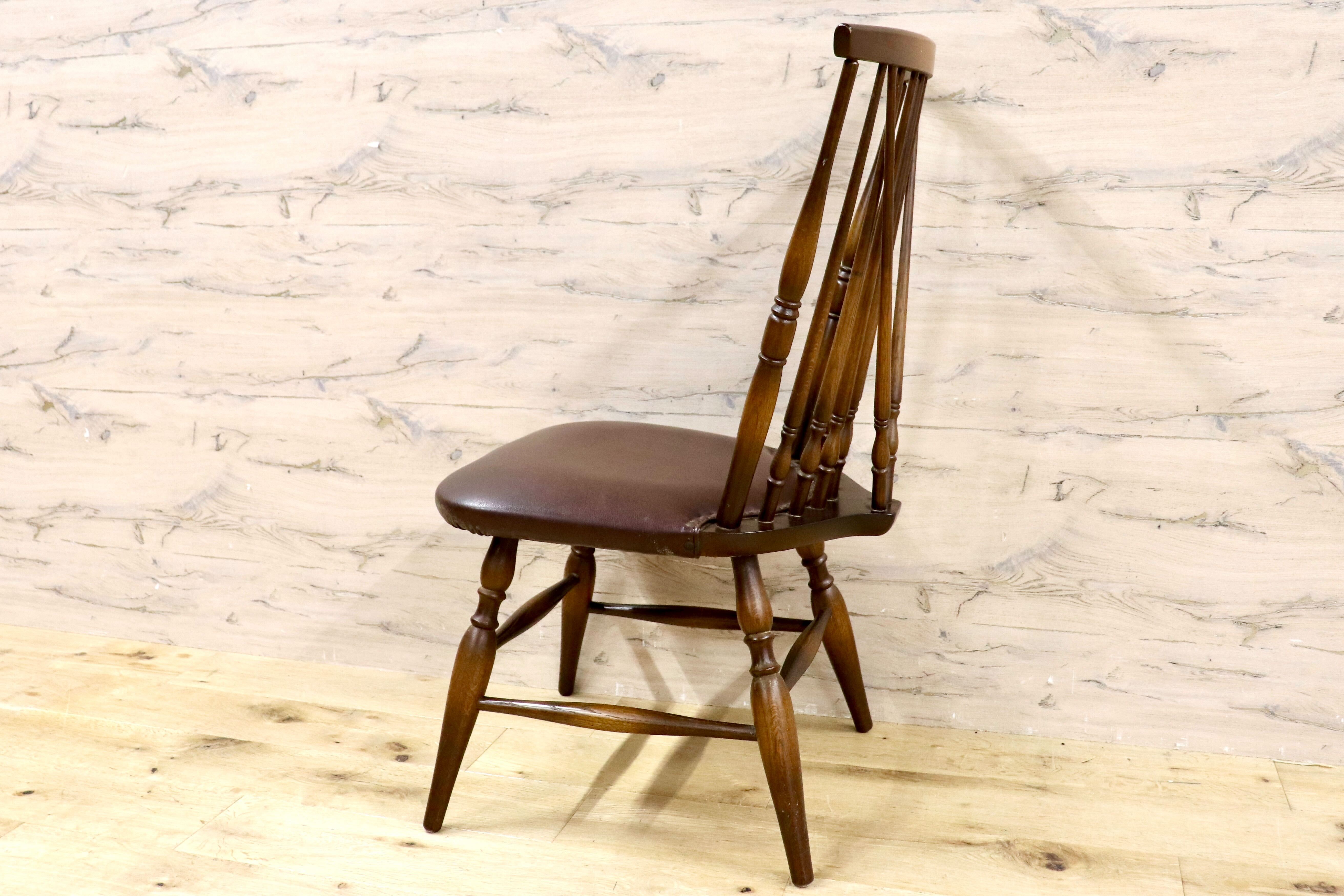 k788 飛騨産業 キツツキ ウィンザーチェア 4脚セット 和製ヴィンテージ