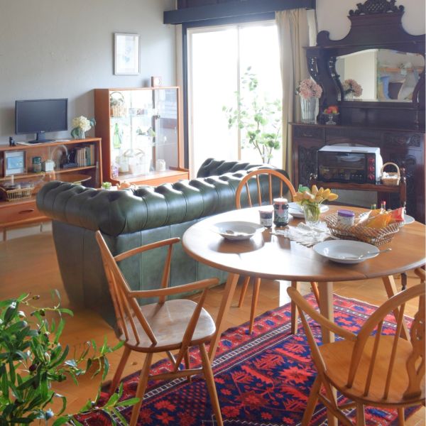 ビンテージのおしゃれな絨毯、色が美しいバルケシルのトライバルラグ(m