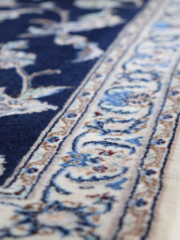 ナイン（Naeen） 6Laの手織りのペルシャ絨毯、使いやすいサイズの