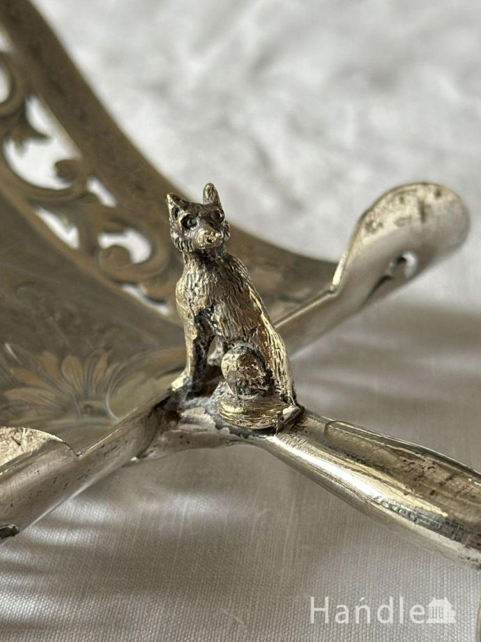 フランスから届いた美しいアンティーク、シルバープレートのアスパラ