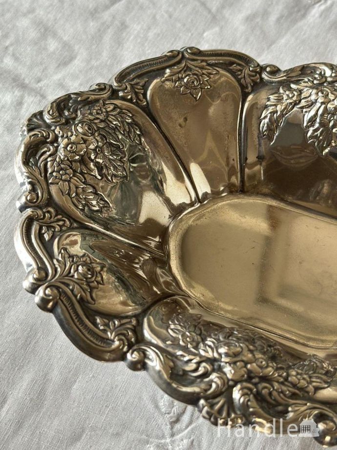 フランス】ca.1900 アンティーク トレイ ヴィクトリアン シルバー色
