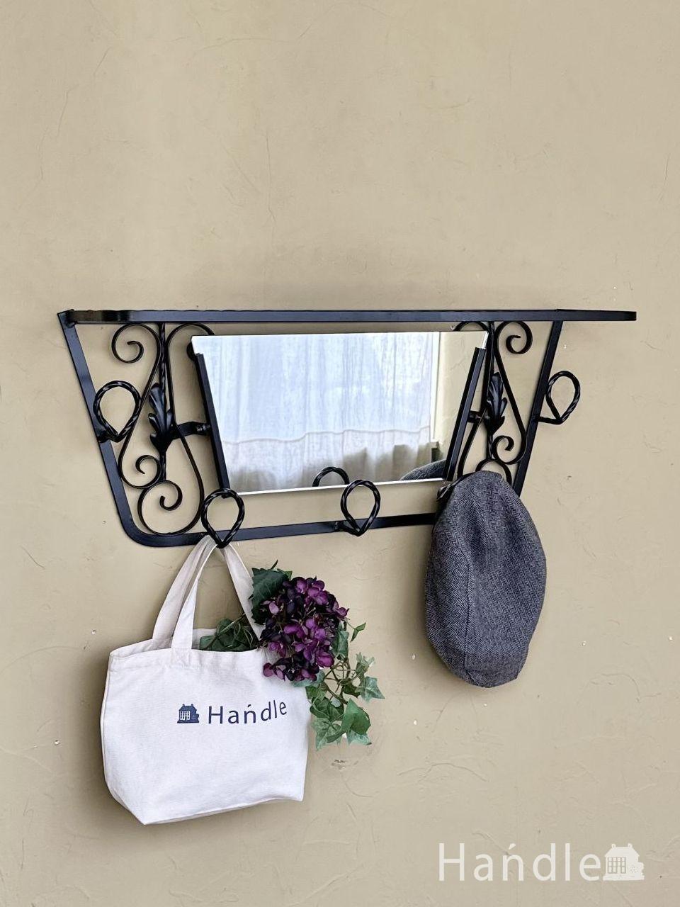 アンティークの壁付け家具、フランスのおしゃれなウォールハンガー(j