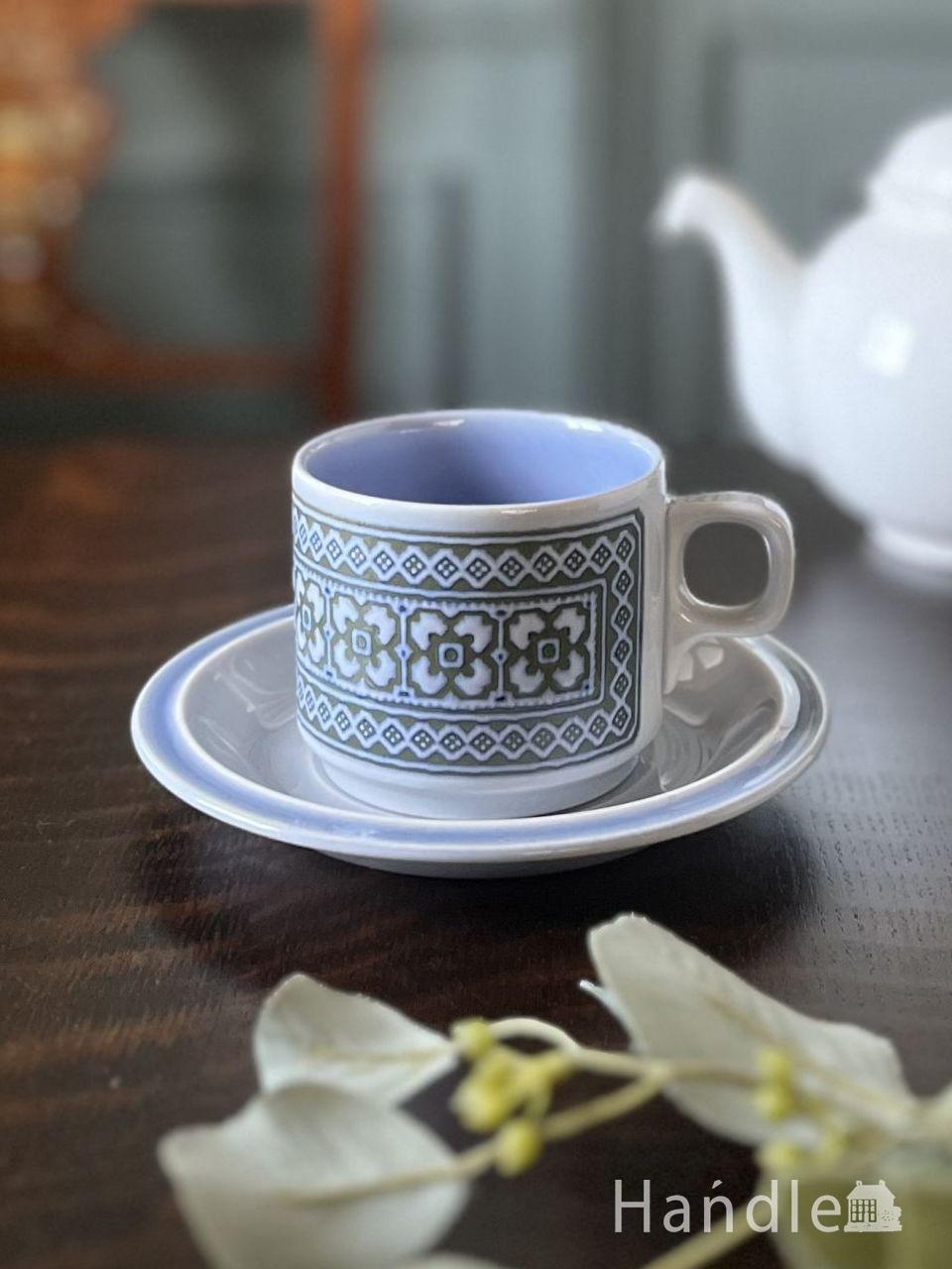 英国アンティークのデミタスカップ＆ソーサー、BOOTHS （ブース社）の