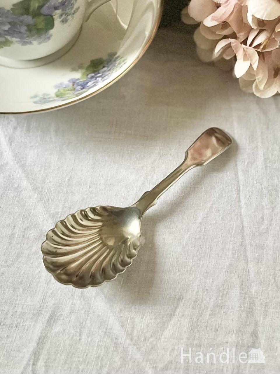 アンティークシルバーのハンドミラー（手鏡）、英国のシルバープレート