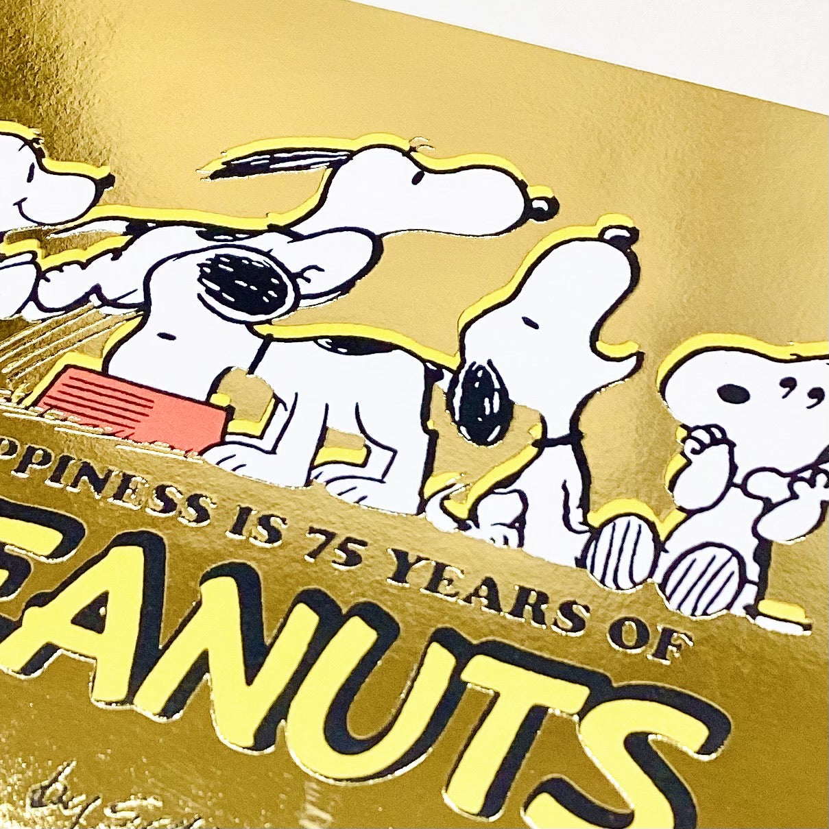 スヌーピー 箔加工 75周年ポーズ【ポストカード／1柄1枚入り／PEANUTS