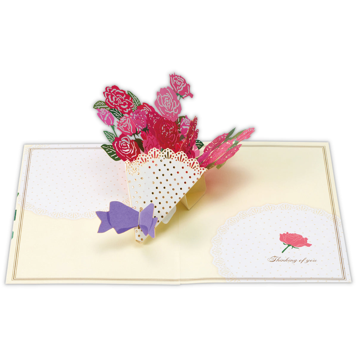 バラII【多目的／立体カード／Graceful Laser Popup Card】 – 日本