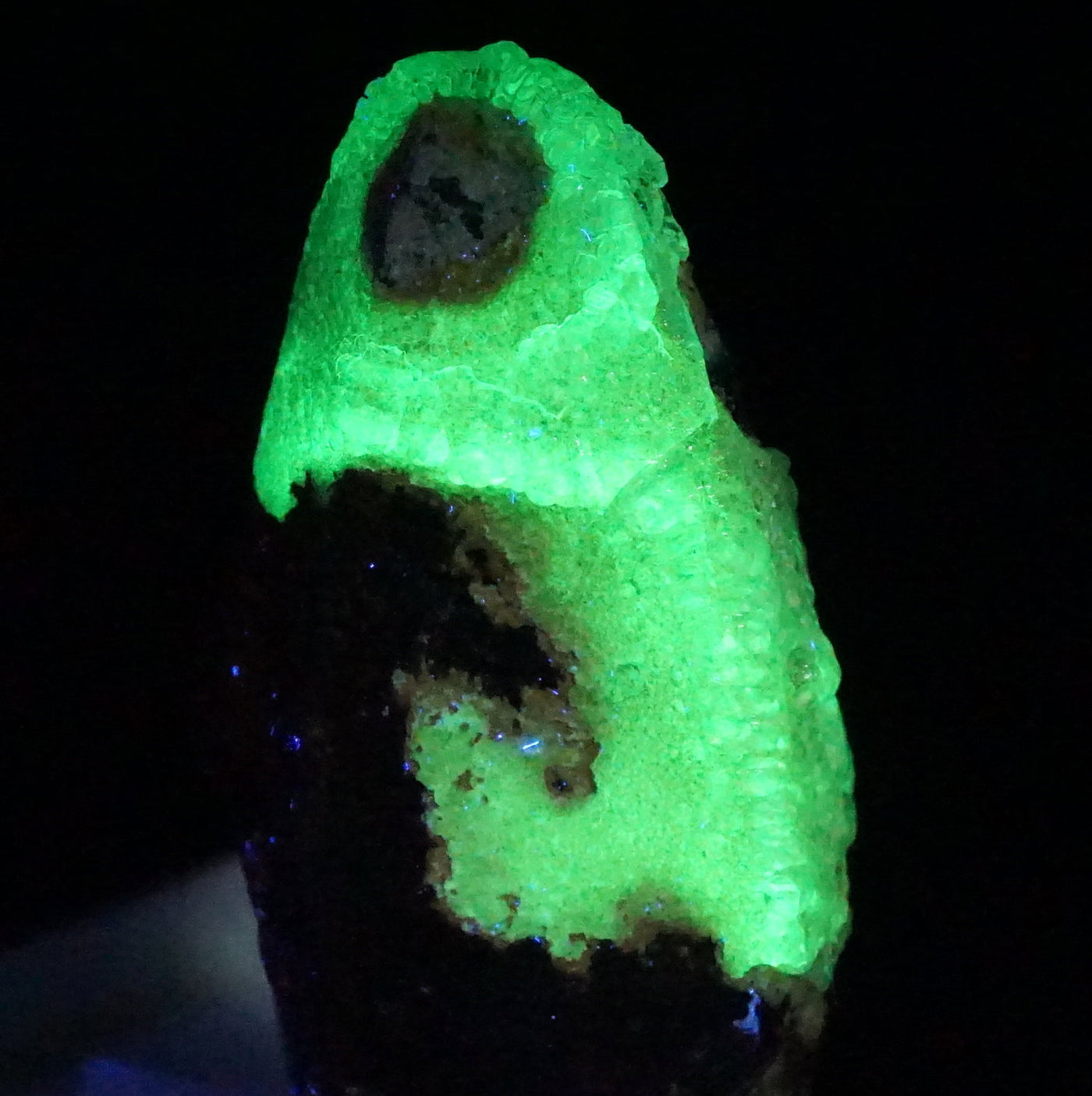 蛍光》ナミビア産 ハイアライトオパール・スモーキークォーツ – 天然石