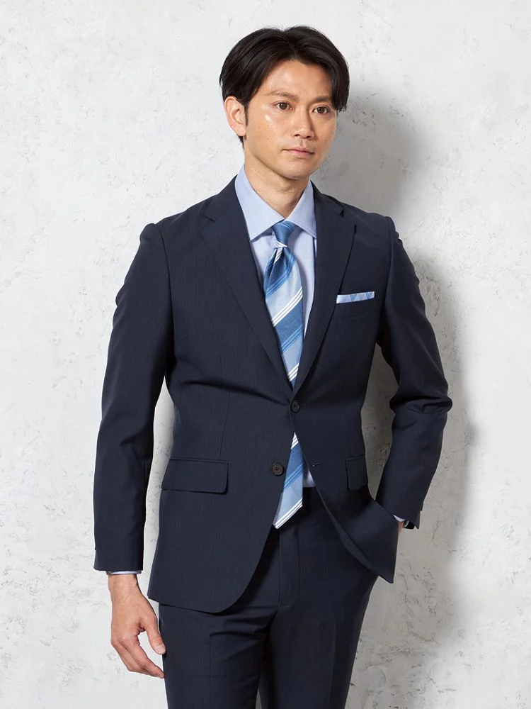 イタリア製高級生地使用(ゼニア)】スーツ 2つボタン ウール100