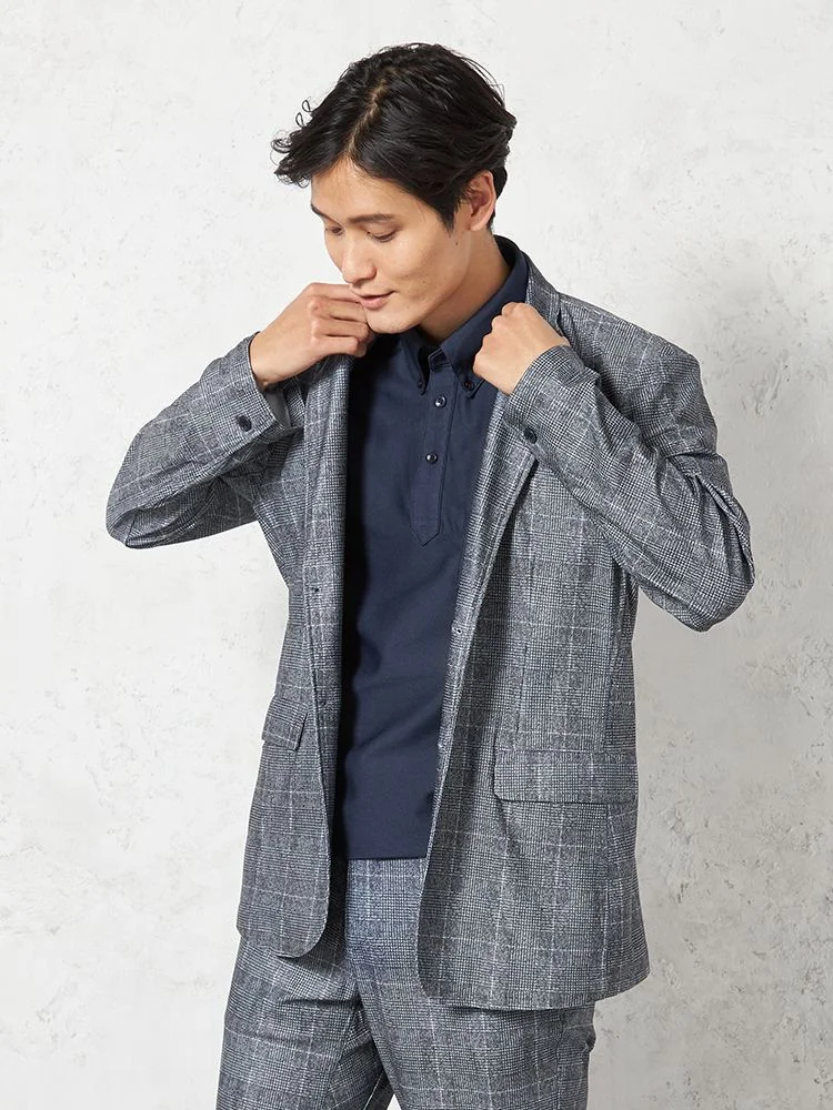 サックス 【上下セットアップ】プリントメッシュ ウォッシャブル