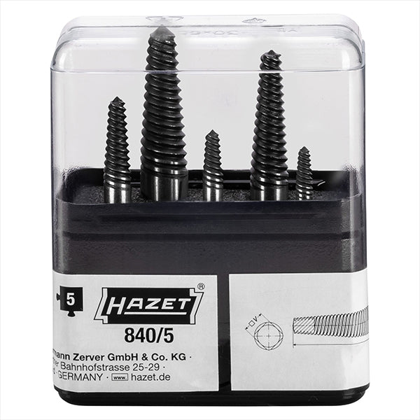 840/5 スクリューエキストラクターセット 5本組 – HAZET JAPAN