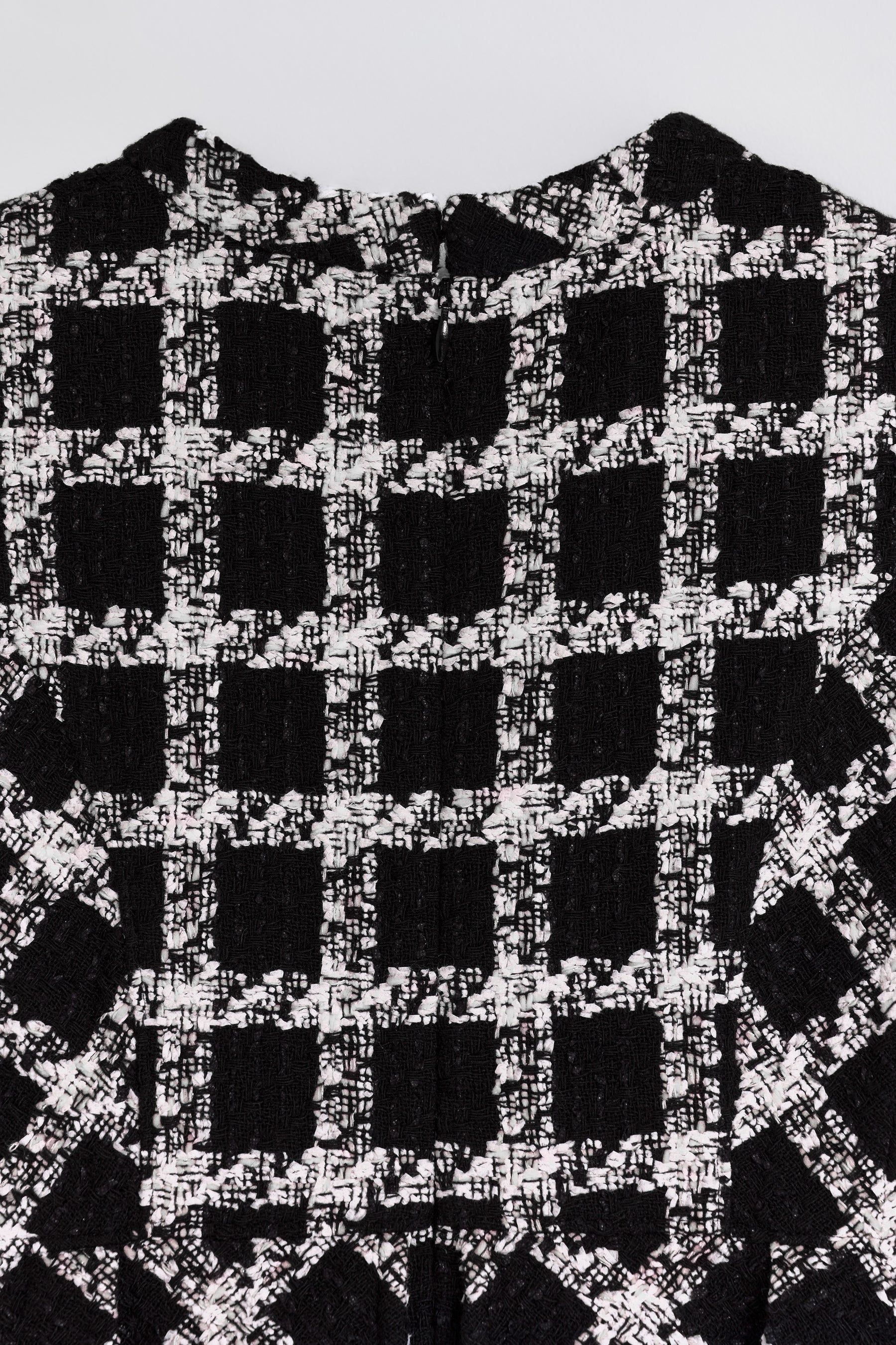 Vol.1 Check Tweed Peplum Top