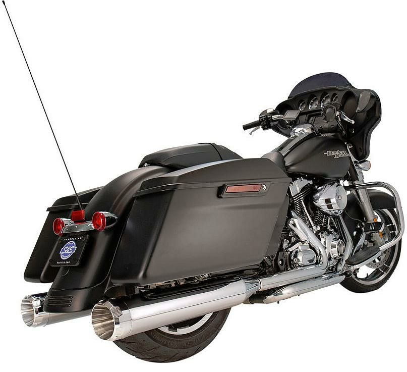 1995～2016 ツーリング 4.5インチ スリップオンマフラー スムース