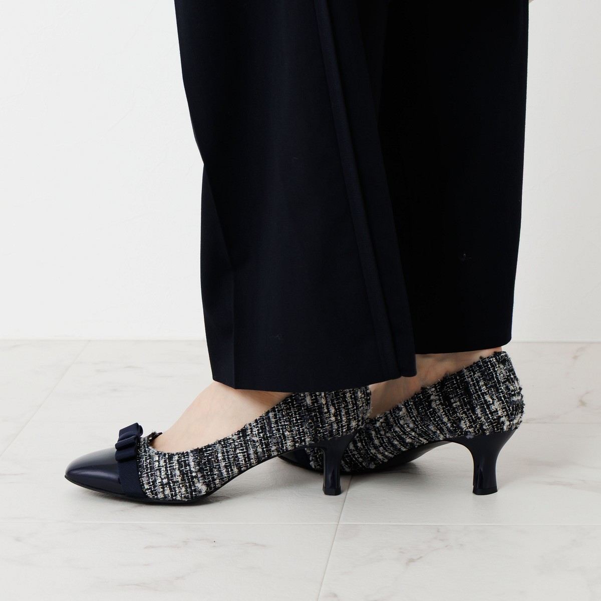 再値下げ】リボンデザインパンプス/643101