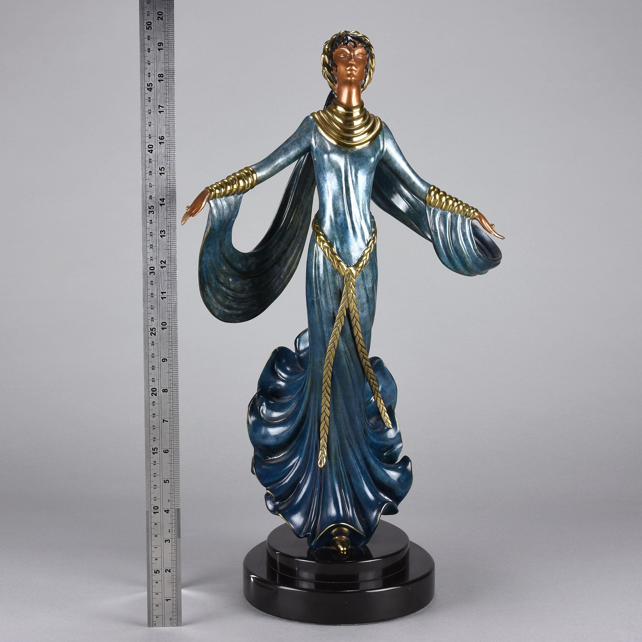 Erté Bronze Ecstasy - Art Deco Bronze Sculpture - Romain de