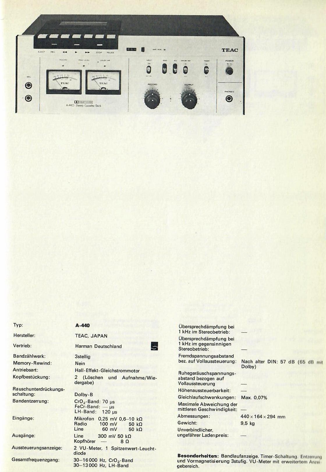 Teac A-440 | hifi-wiki.com