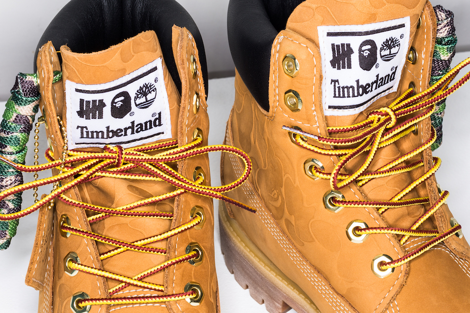 UNDEFEATED × BAPE®× Timberlandによるトリプルコラボレーションが実現