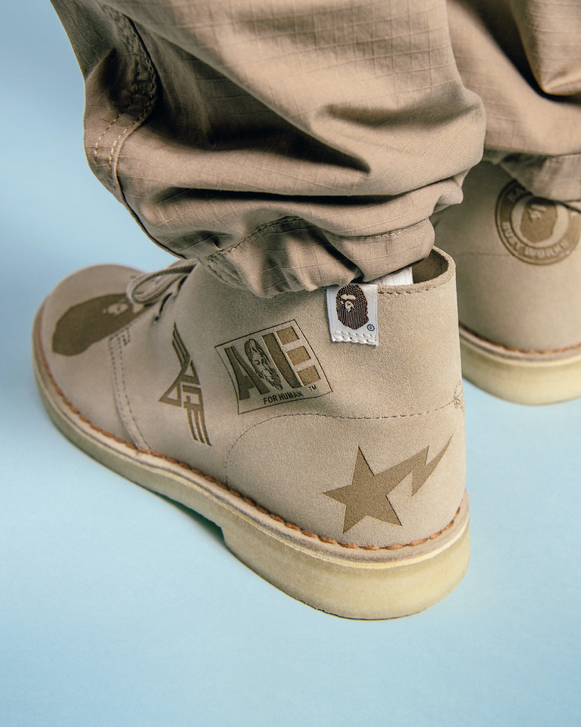 Clarks デザートブーツ70周年記念 A BATHING APE ®とのコラボシューズ