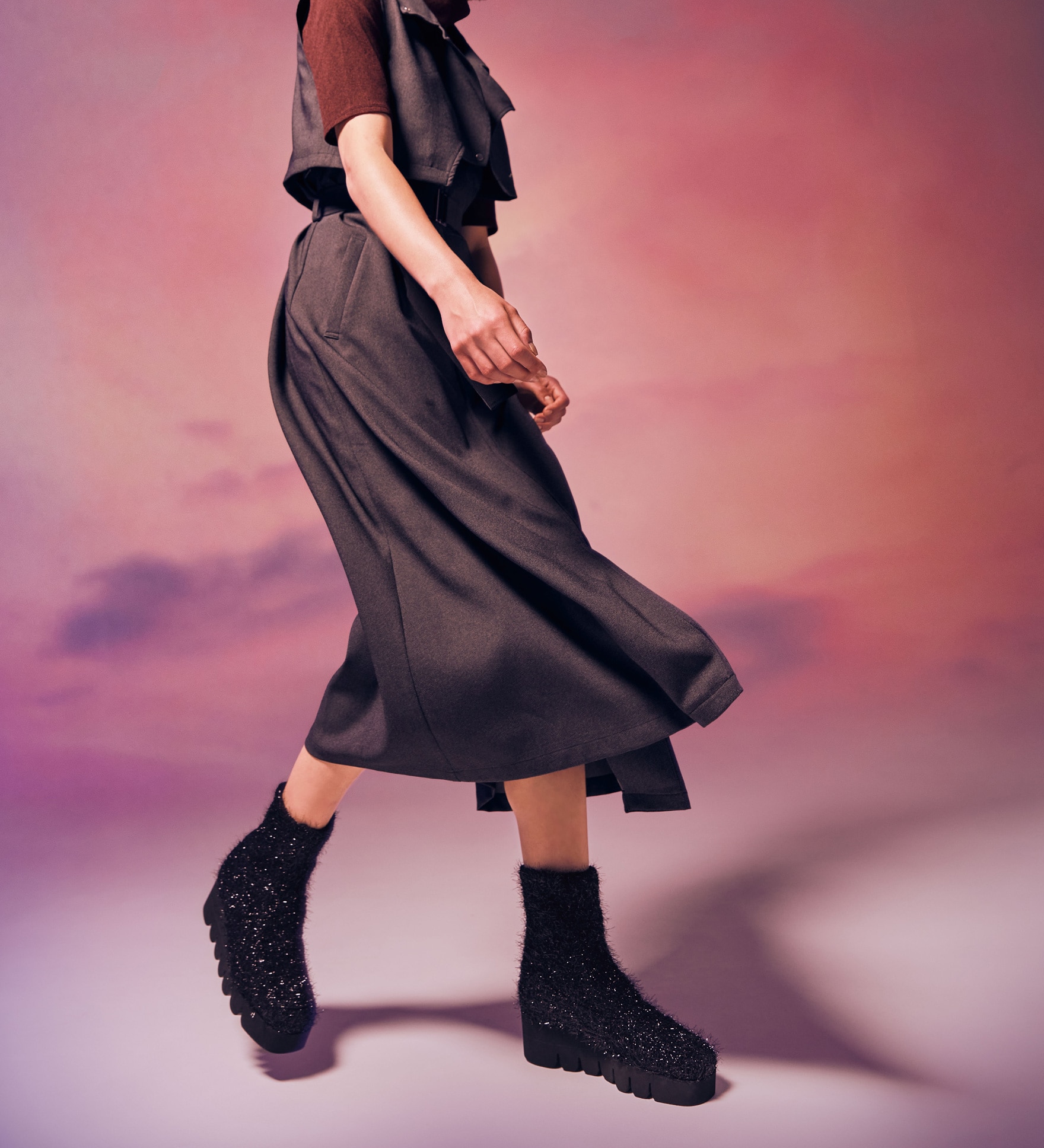 ヒルズアヴェニュー オンラインストア ストレッチブーツ ラメ(21.5