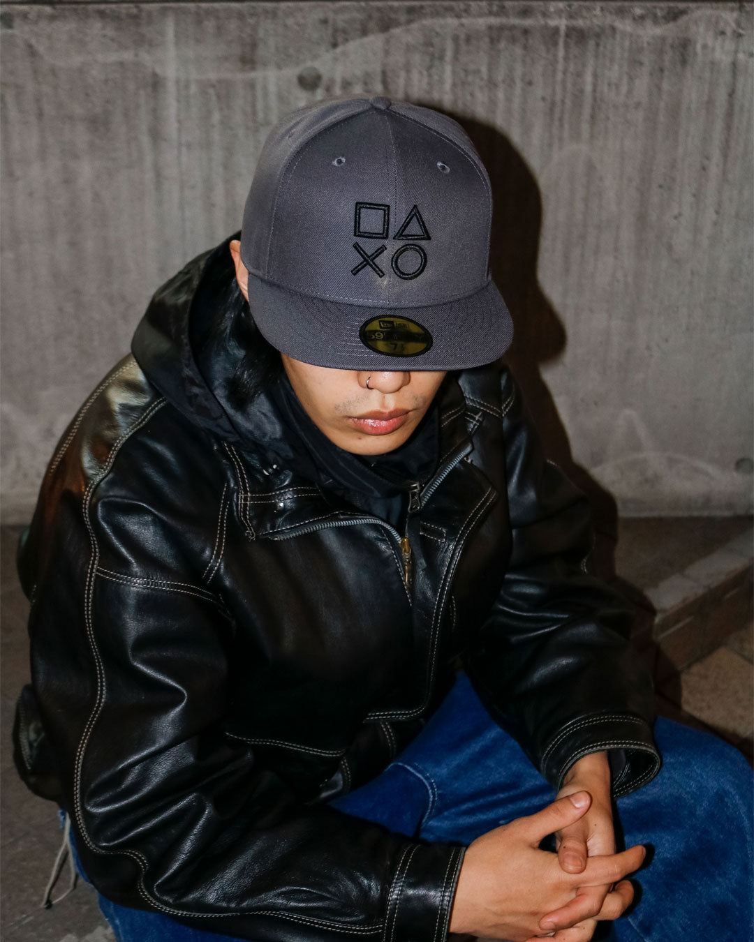 NEW ERA PLAYSTATION - 59FIFTY Shapes Logo DARK GRAPHITE 【14693449