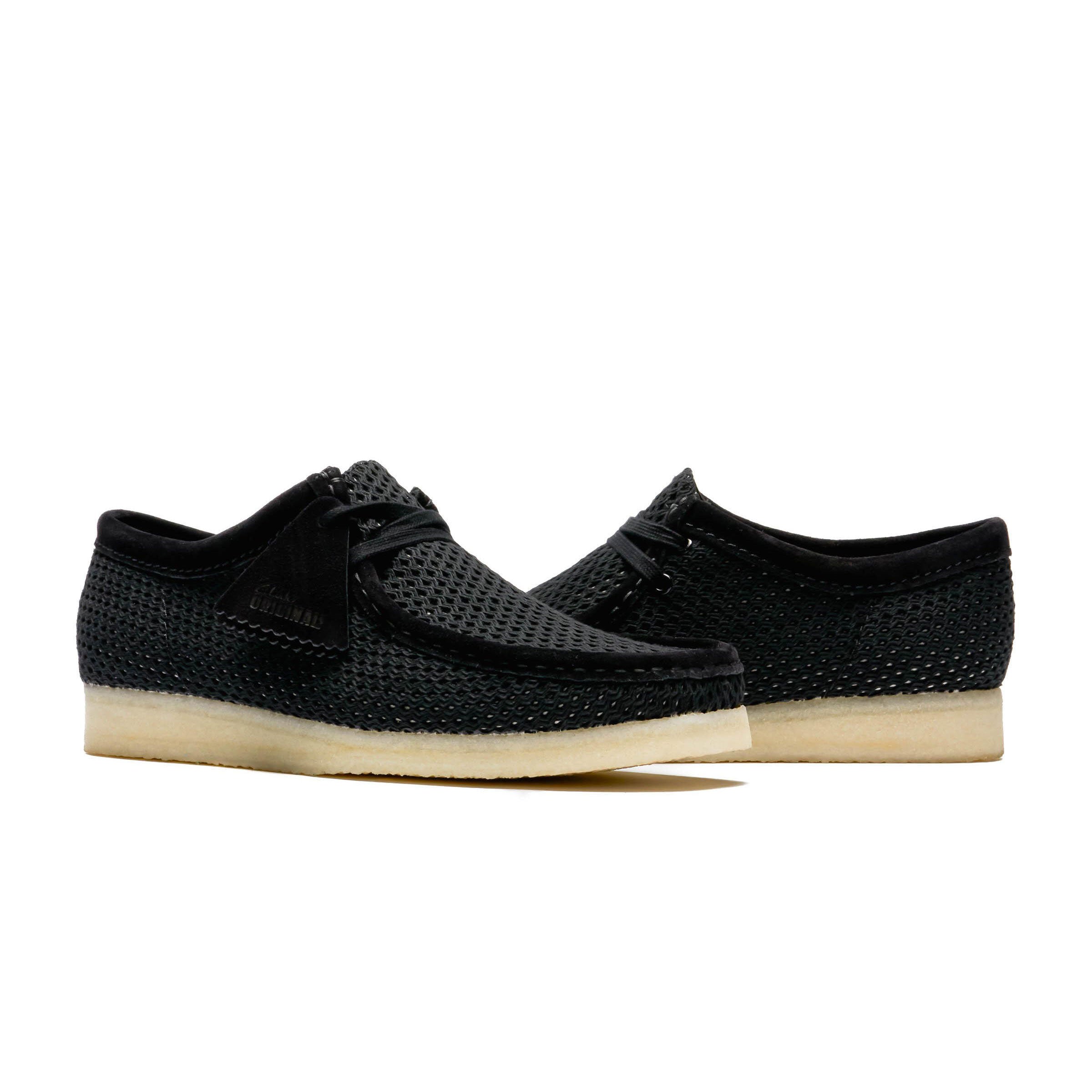 CLARKS クラークス Wallabee ワラビー Black Mesh【26175848