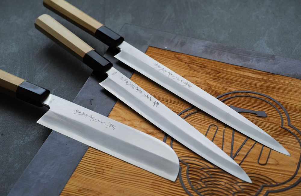 堺一文字光秀 V10本霞 柳刃包丁