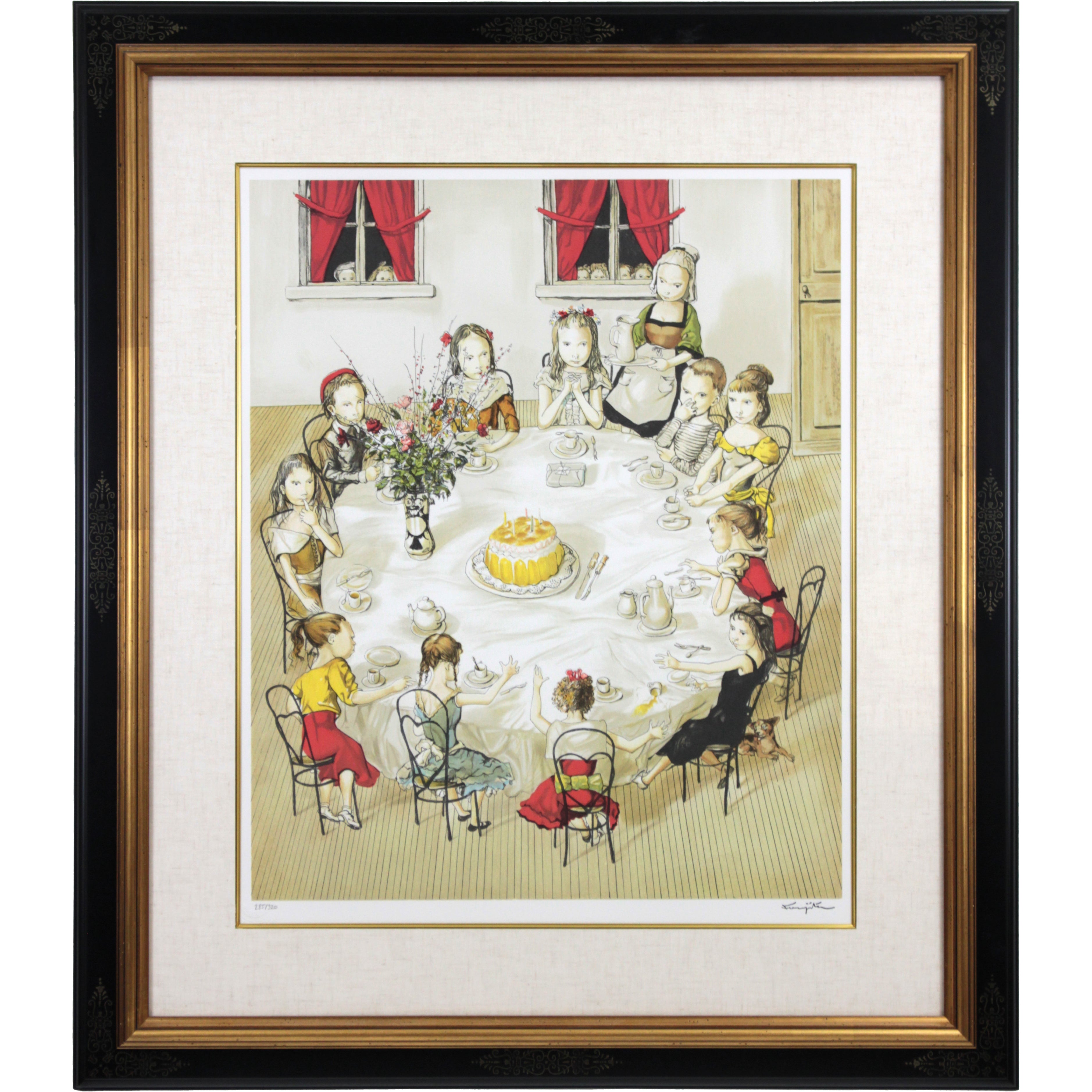 藤田嗣治 『誕生会』 リトグラフ - 北海道画廊