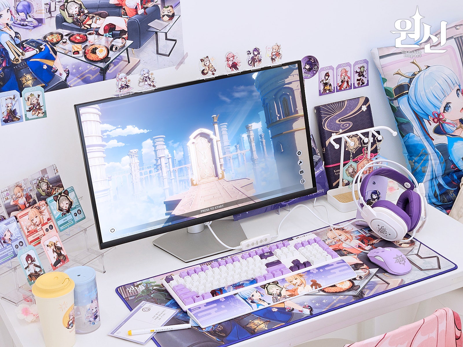 原神 韓国 PC ラウンジ ホログラムカード コンプリートセット 更新