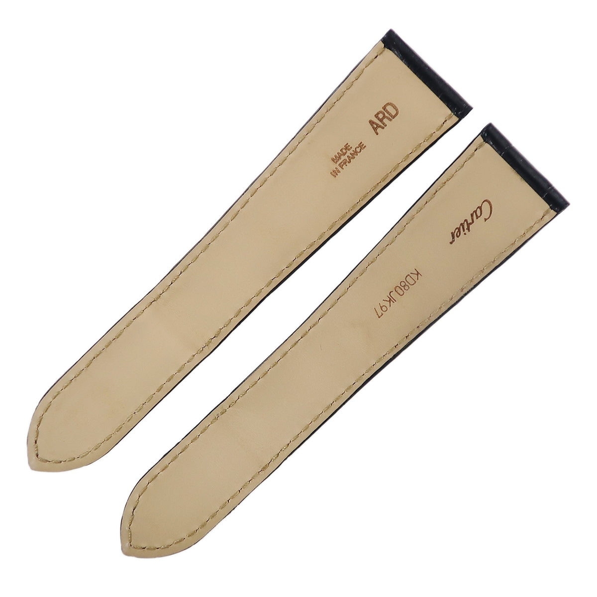 カルティエ Cartier ブラック クロコダイル 腕時計パーツ 純正 クロコ